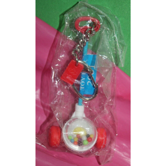 Toy Fair Fisher Price Basic Fun Popcorn Popper Toy Keychain 2001 In Package - Picture 2 of 3